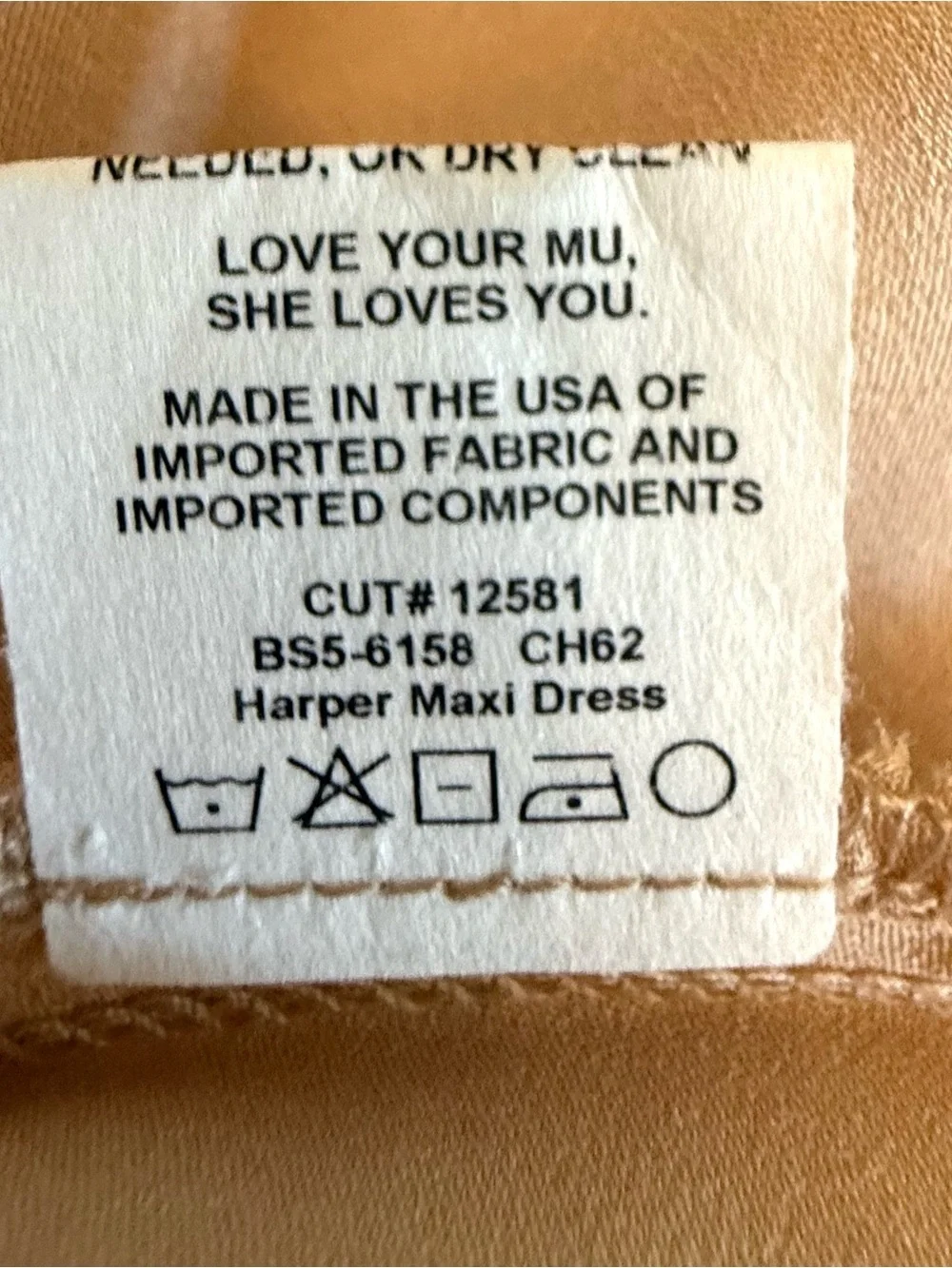 Show Me Your MuMu Beige Satin Maxi Dress XL Sleeveless Scoop Neck